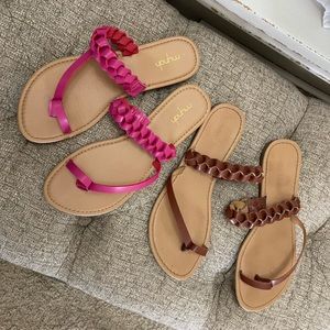 Woman sandals (both pairs)